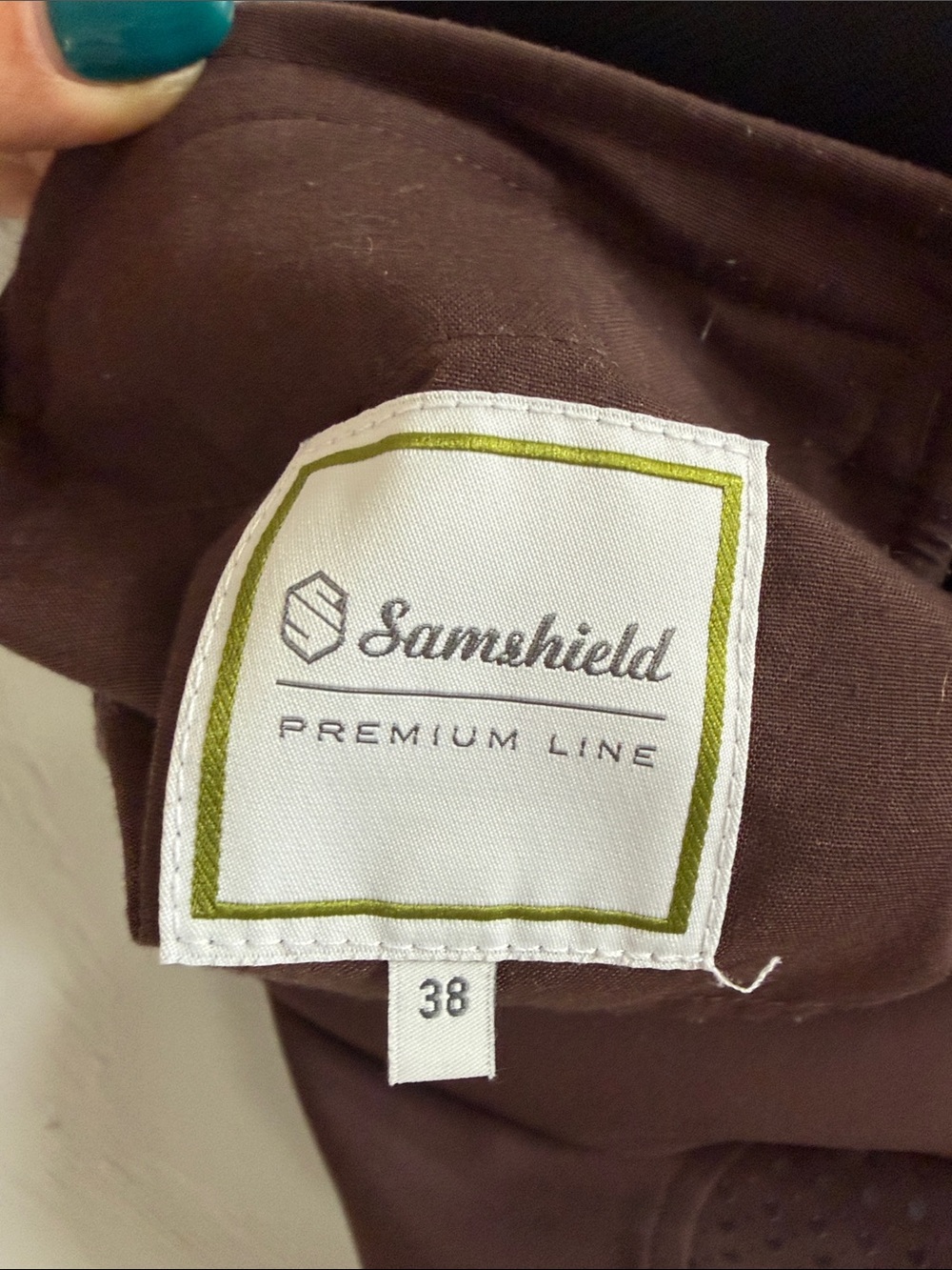 Samshield Alpha Pull On Full Seat Breeches in Brown - Picture 2 of 5